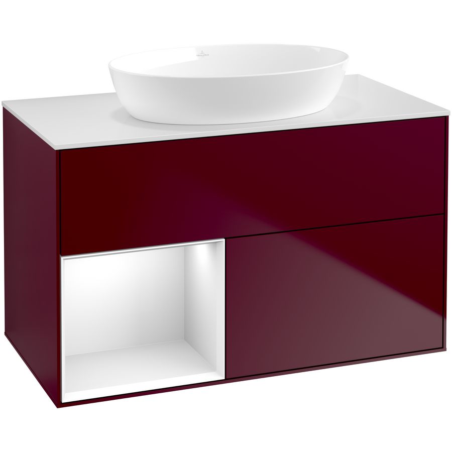 Wastafelonderkast Finion 1000x603x501mm Peony Matt Lacquer GA11GFHB