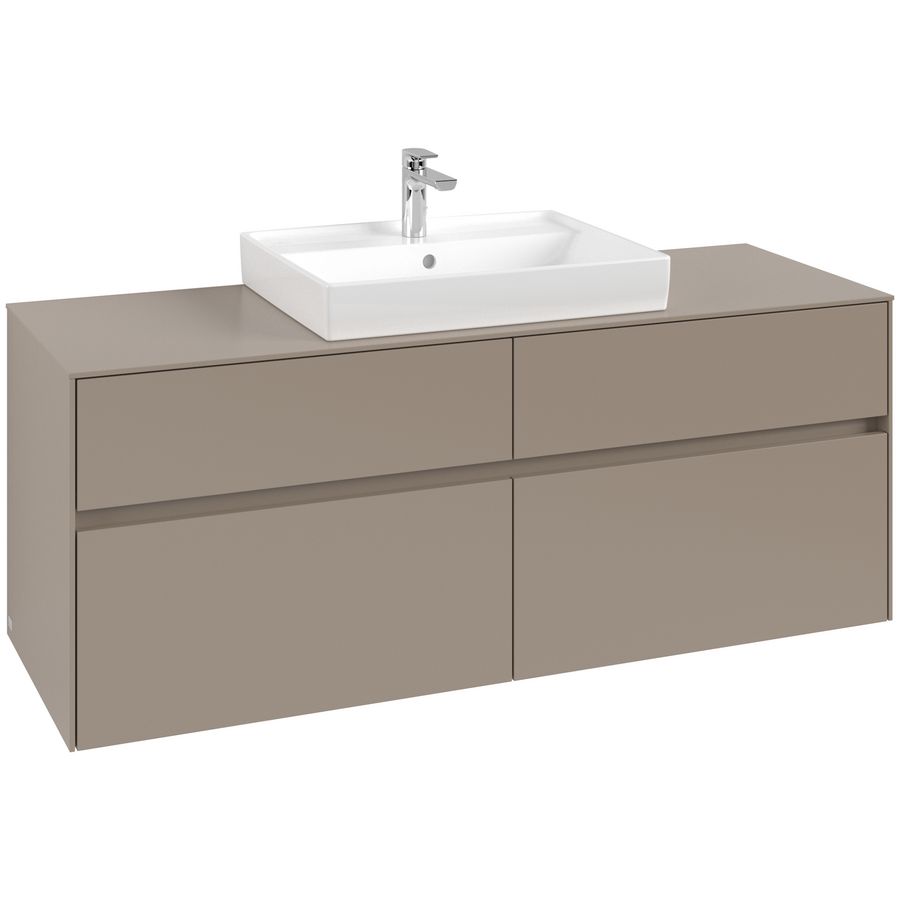 Wastafelonderkast Collaro 1400x548x500mm Taupe C08400VM