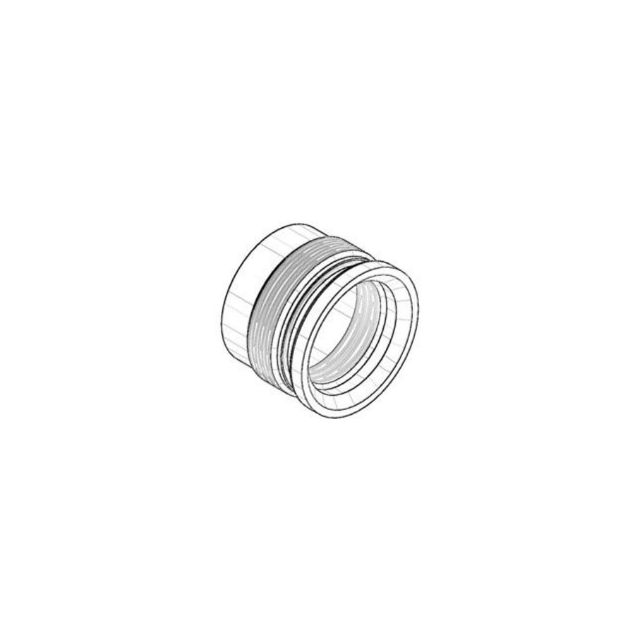 Beluchter mouw 22x16mm chr 092301158-00