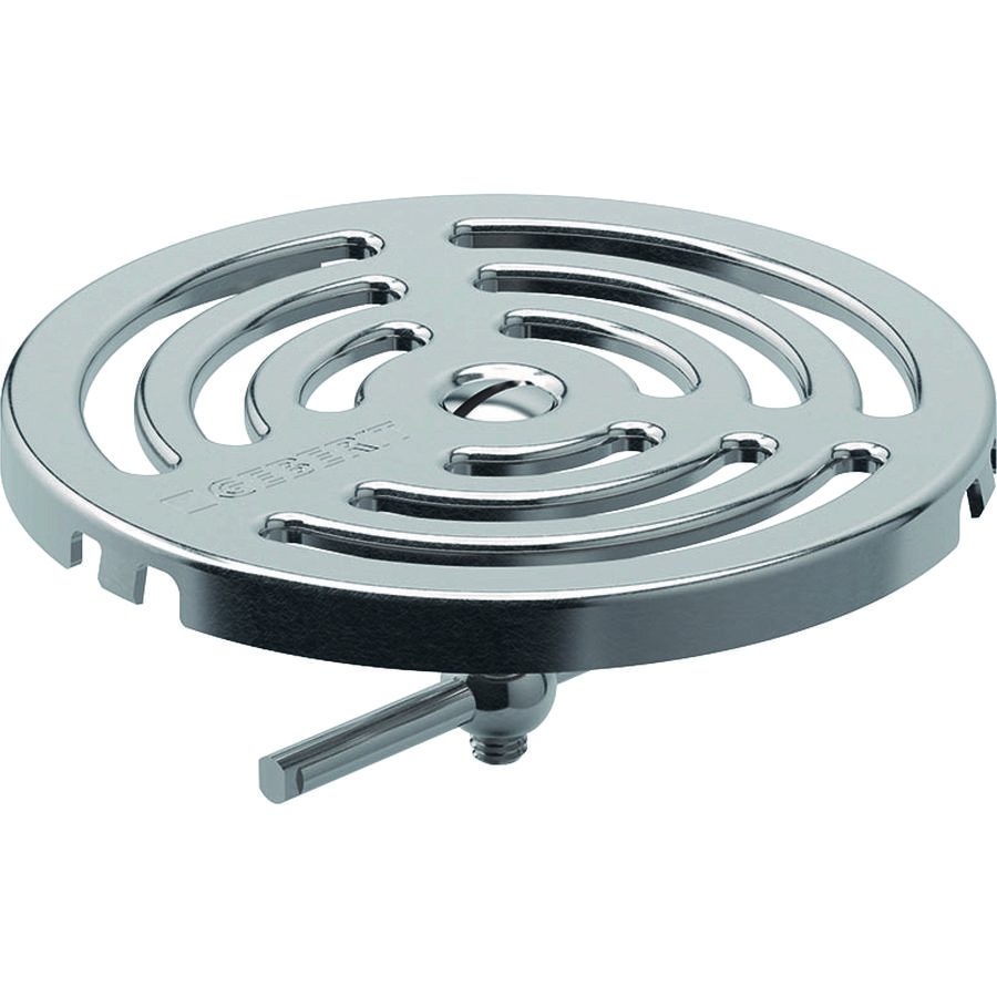 Rvs rooster vastschroefbaar rond 100mm v. pvc vloeren