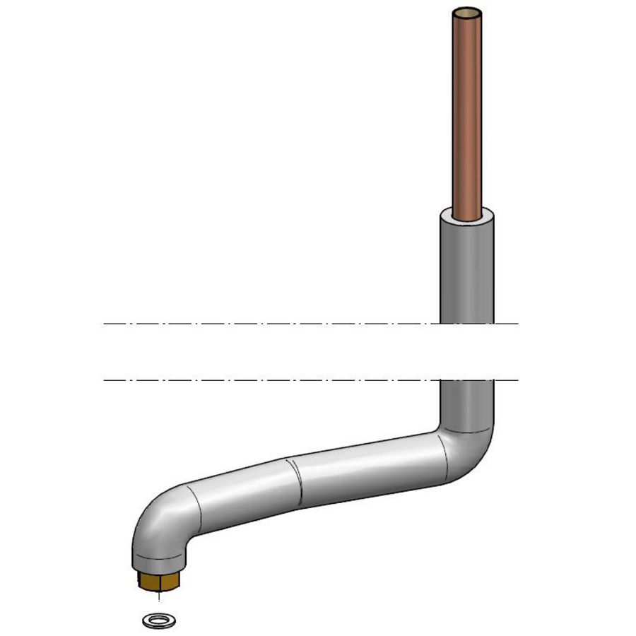 Leiding 22 mm boiler retour