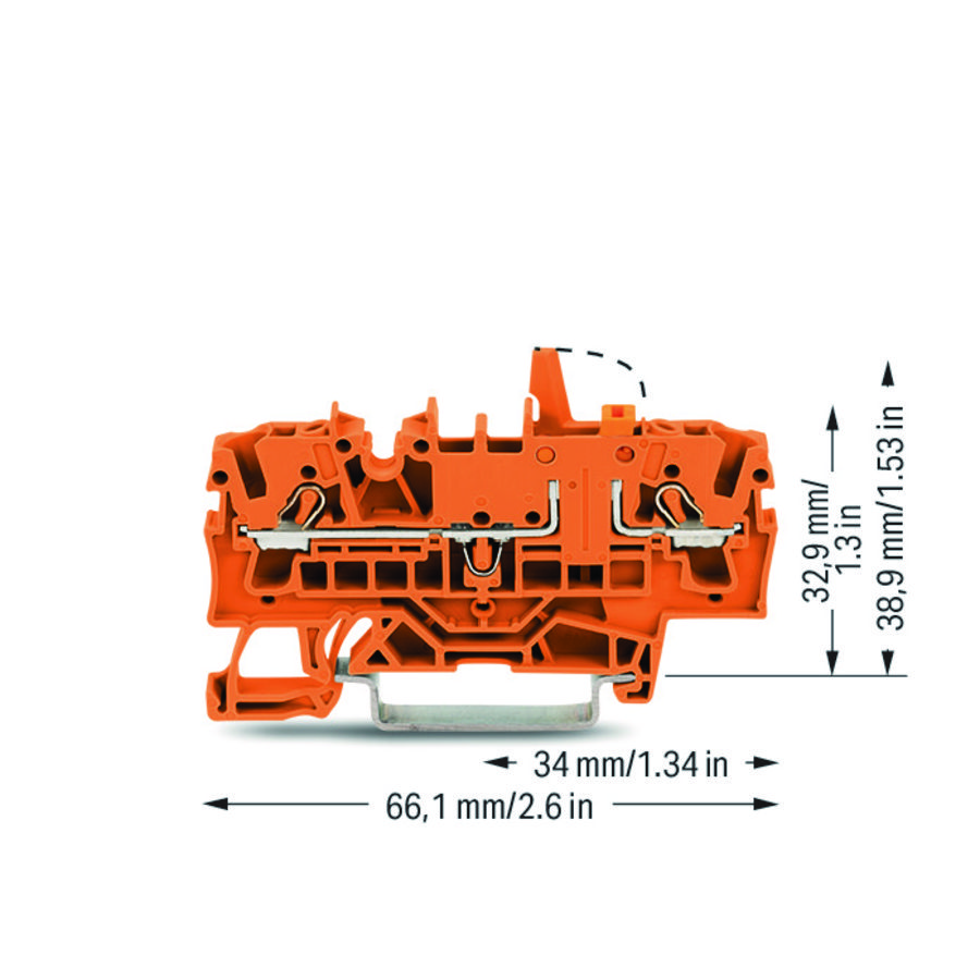 2-draads scheidings-+meetklem mech.vergr 1672/401-000 VVE=50