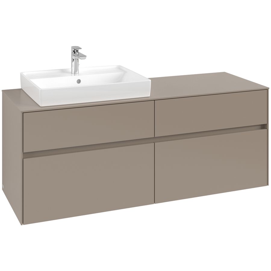 Wastafelonderkast Collaro 1400x548x500mm Taupe C085B0VM