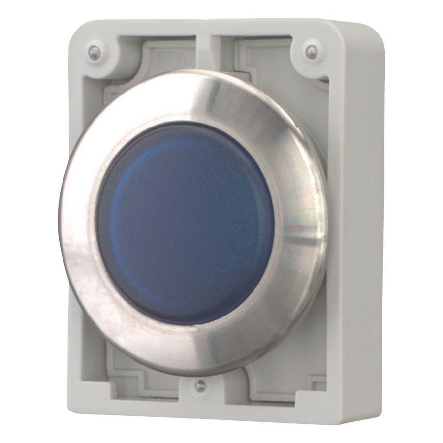 Signaallamp 30mm RVS vlak blauw