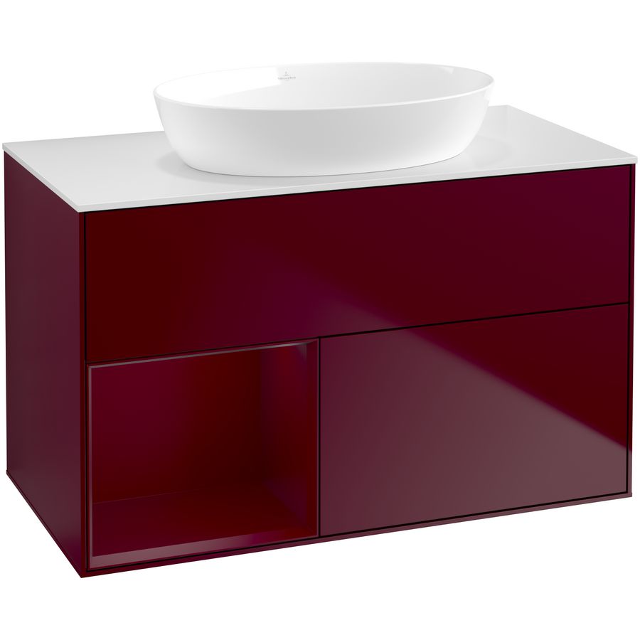 Wastafelonderkast Finion 1000x603x501mm Peony Matt Lacquer GA11HBHB