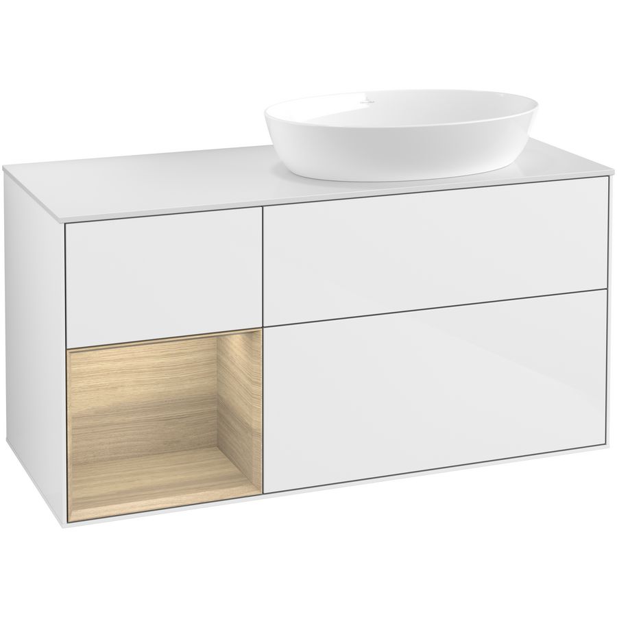 Wastafelonderkast Finion 1200x603x501mm G.White.L GA41PCGF