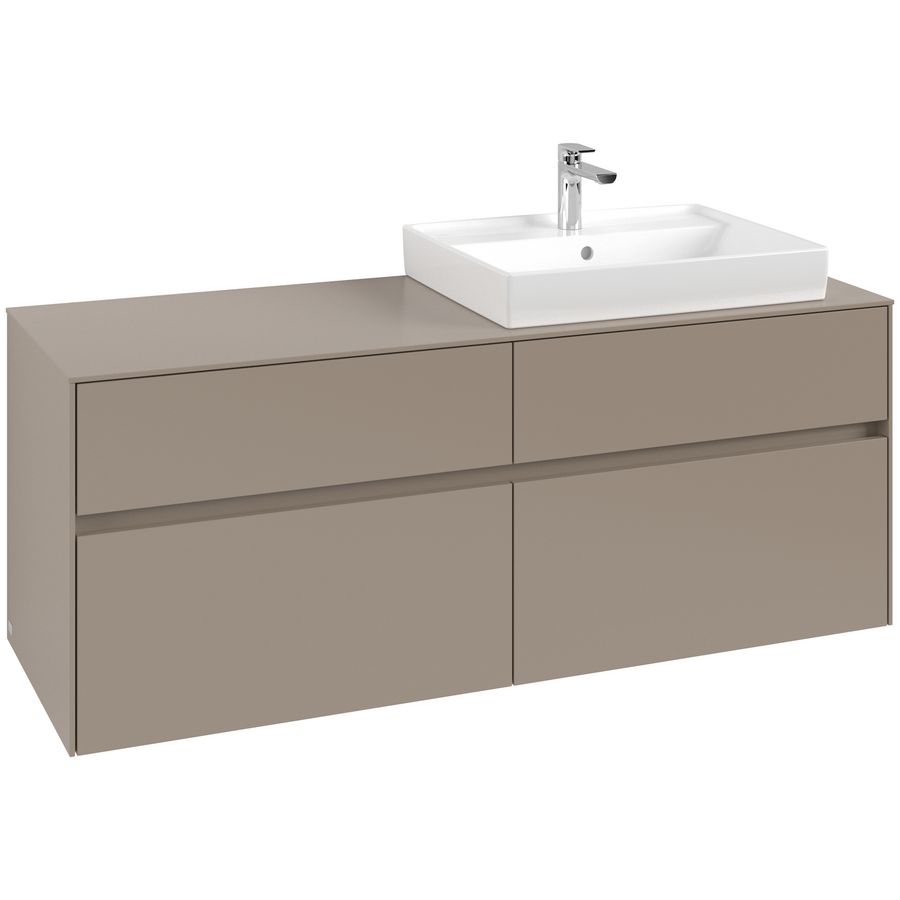 Wastafelonderkast Collaro 1400x548x500mm Taupe C08600VM