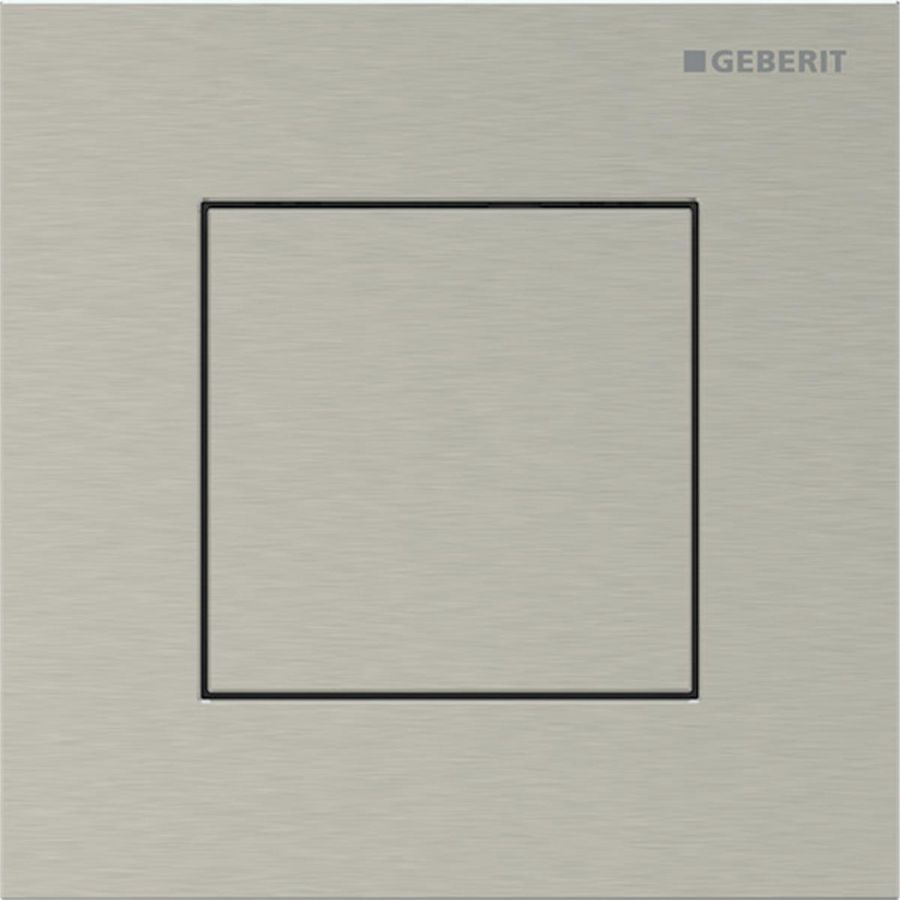 Urinoirsturing pneumatisch type 40 SQUARE Nikkel geborsteld easy-to-clean