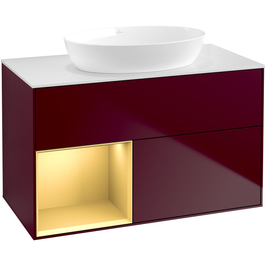 Wastafelonderkast Finion 1000x603x501mm Peony Matt Lacquer GA11HFHB