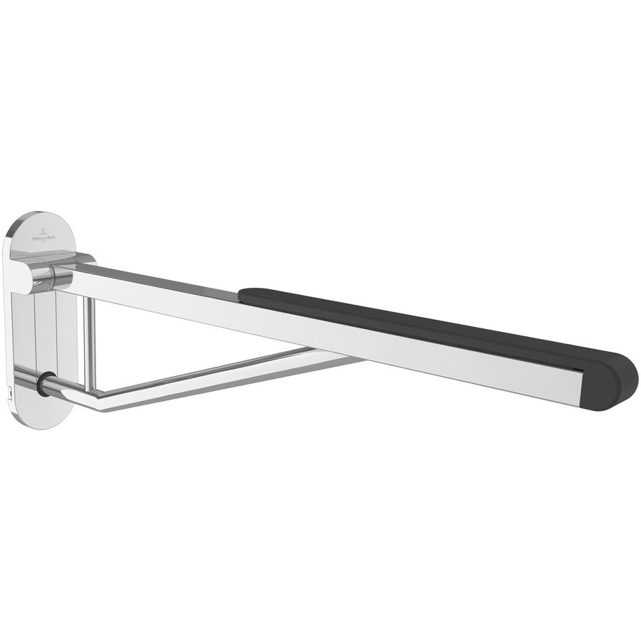 ViCareDESIGN closetbeugel opklapbaar RVS verchroomd/zwart 750mm incl. bevestigingsmateriaal