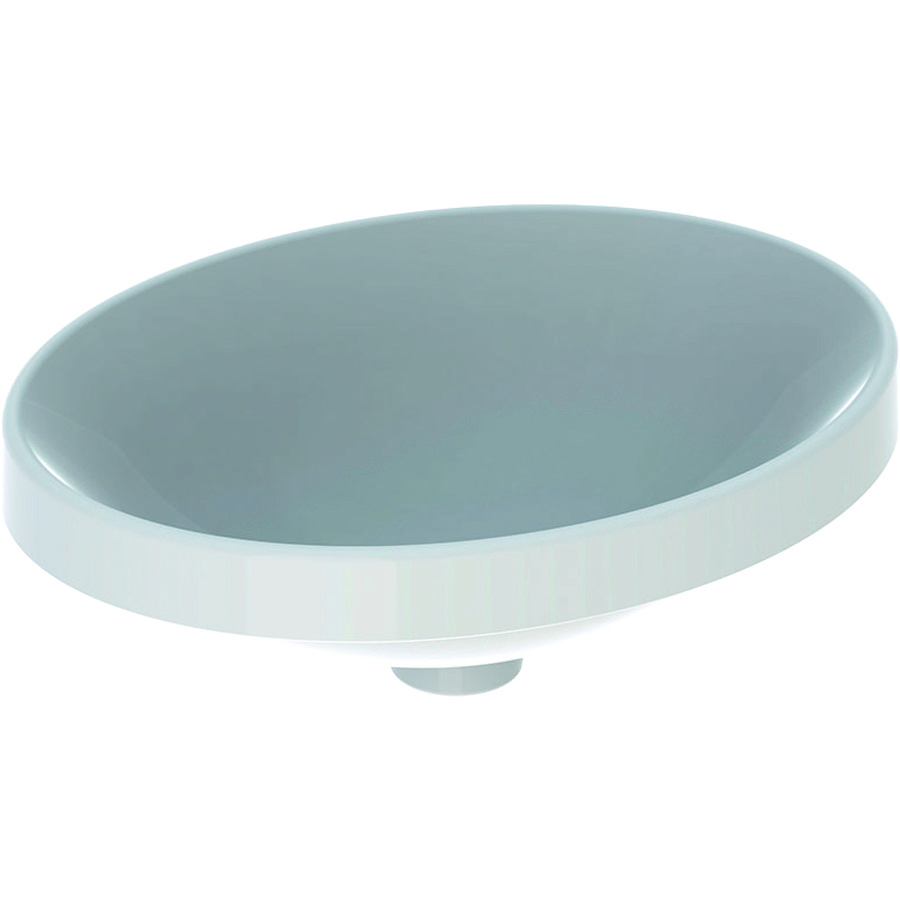 VariForm opbouwwastafel ovaal 50x40cm zonder overloop wit Keratect