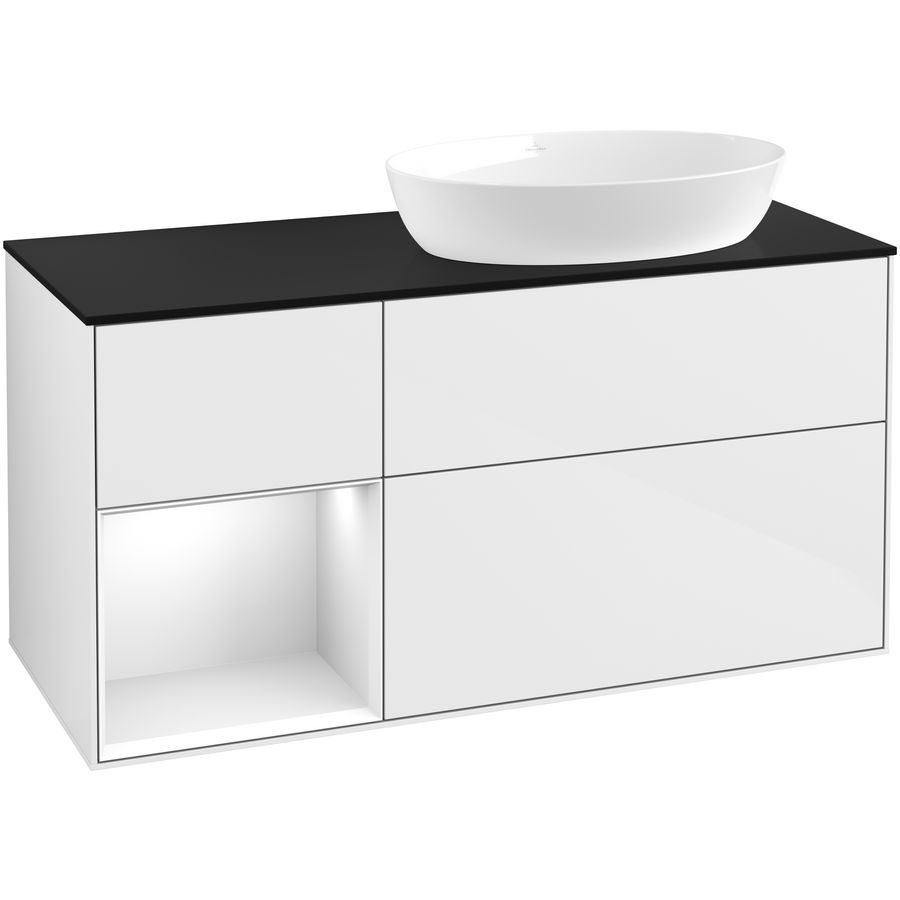 Wastafelonderkast Finion 1200x603x501mm G.White.L GA42GFGF