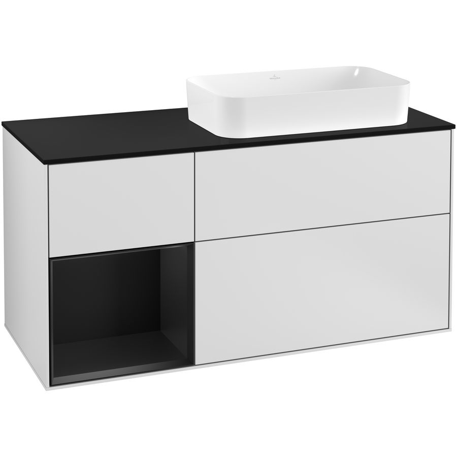 Wastafelonderkast Finion 1200x603x501mm White Matt Lacquer G272PDMT