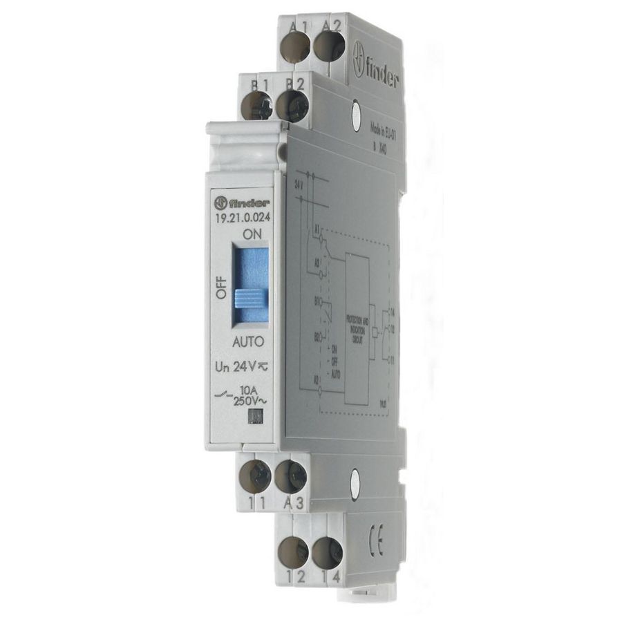 Schakelrelais AUTO-ON-OFF 1W 10A 24VUC 19.21.0.024.0000