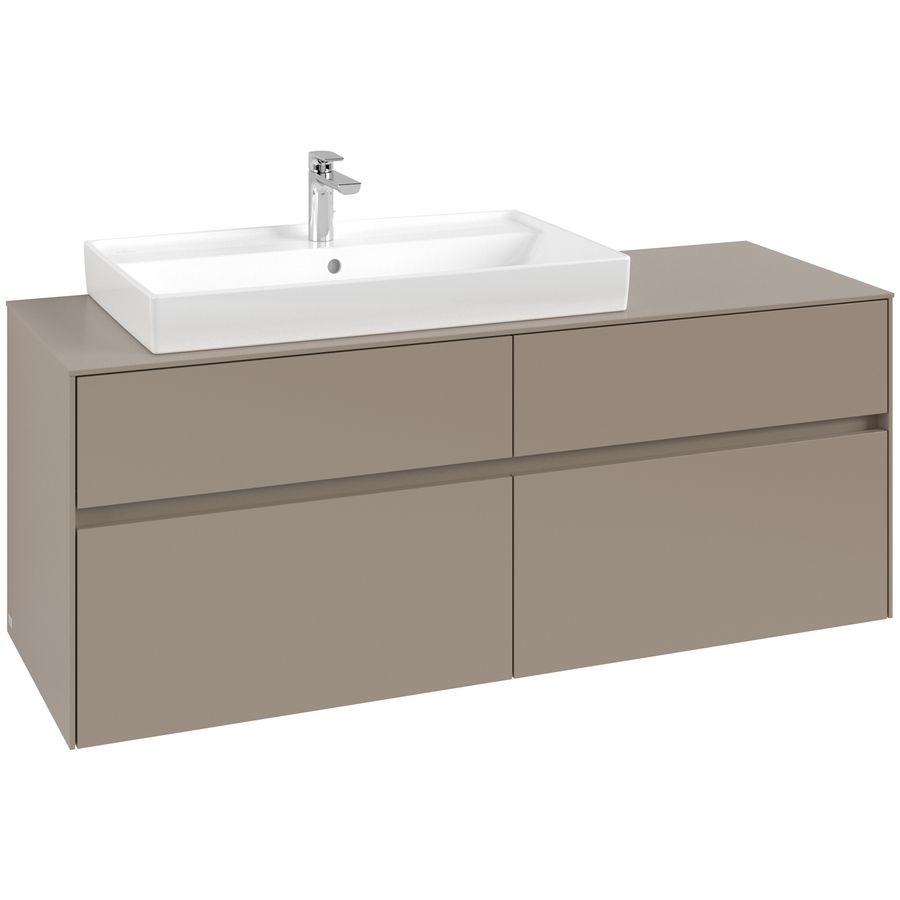 Wastafelonderkast Collaro 1400x548x500mm Taupe C089B0VM