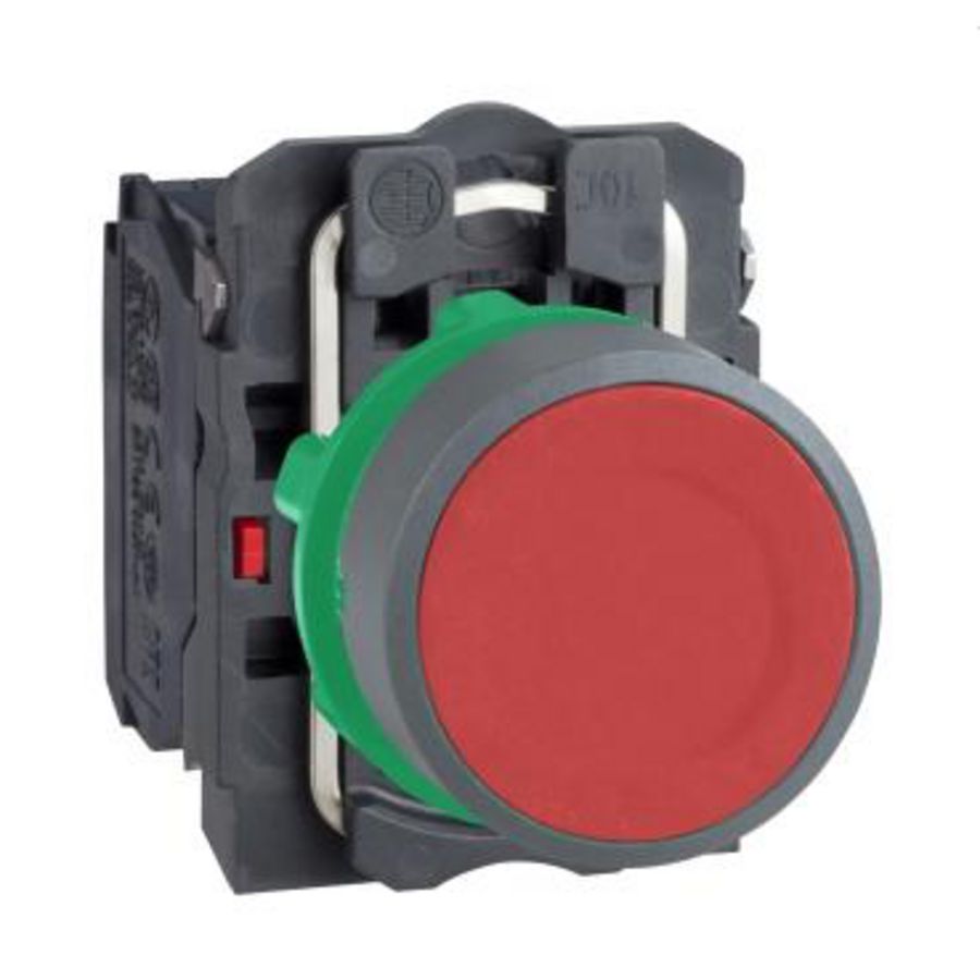 red flush pushbutton 1NO 1NC screw clamp cp grey