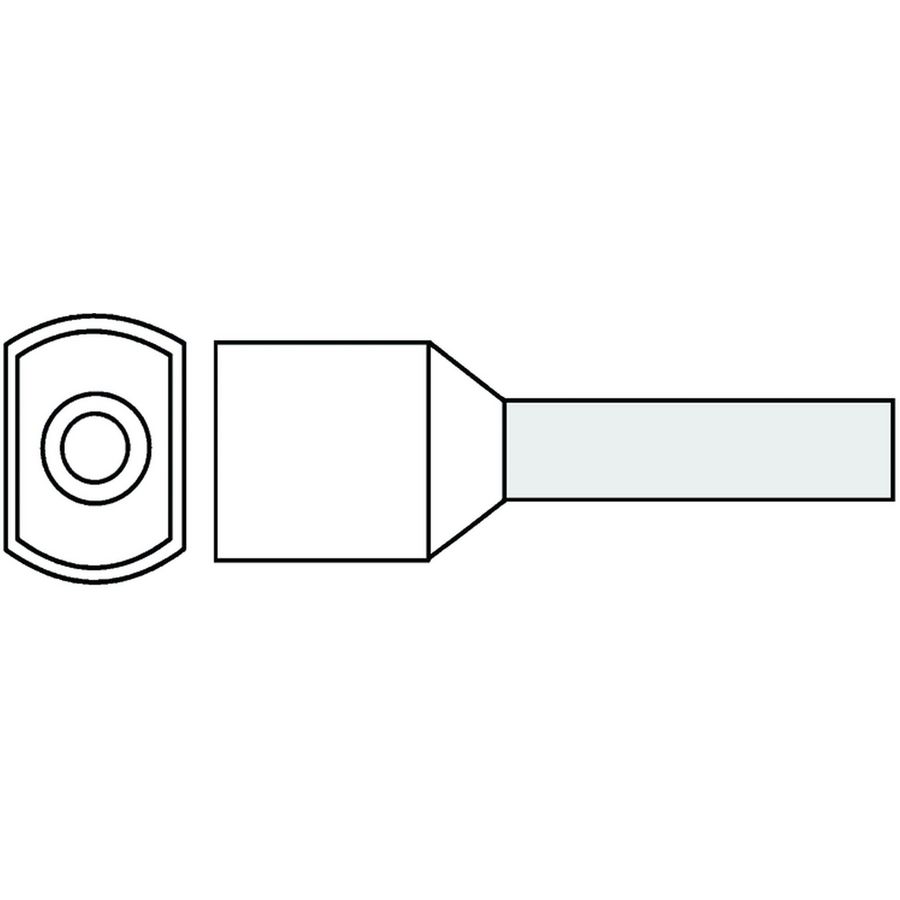 Zak a 500st. Twinadereindhuls geisol. 0,5mm² Wit 8mm DIN