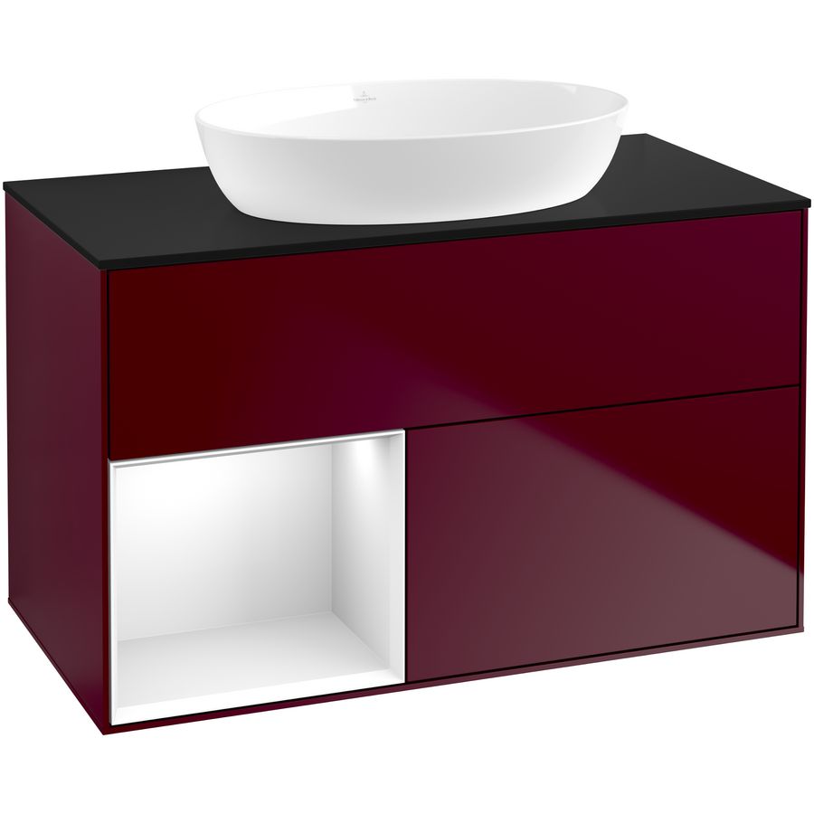Wastafelonderkast Finion 1000x603x501mm Peony Matt Lacquer GA12GFHB