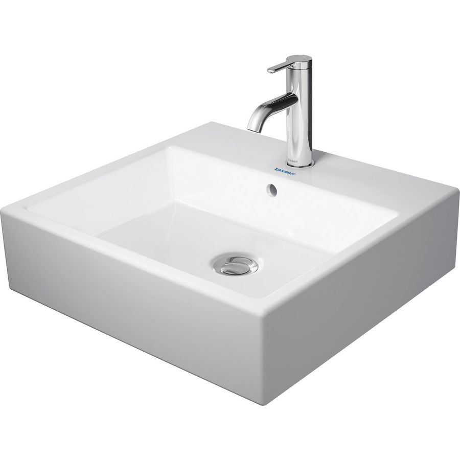 VERO AIR #235050 wastafel 500mm wit met kraangat met overloop