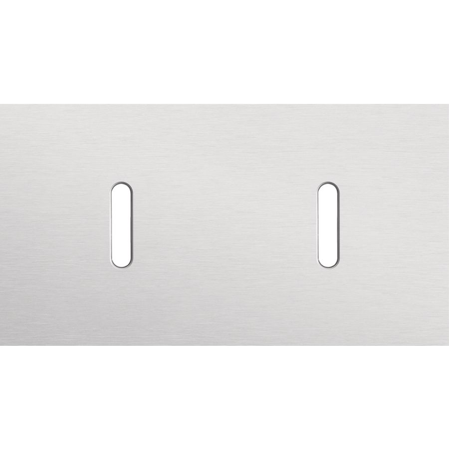 Tweevoudige afdekpl. horizontaal 71mm centerafstand twee enk