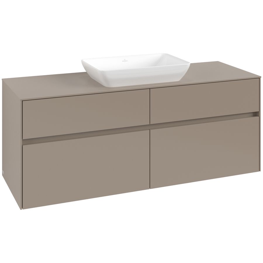 Wastafelonderkast Collaro 1400x548x500mm Taupe C116B0VM