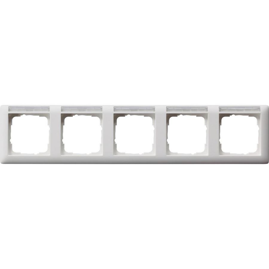 Afdekraam 5-voudig horizontaal TK Gira Standard 55 zuiver wit m