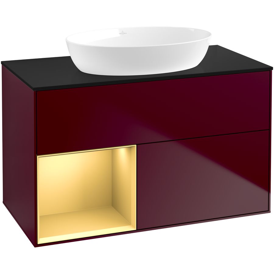 Wastafelonderkast Finion 1000x603x501mm Peony Matt Lacquer GA12HFHB