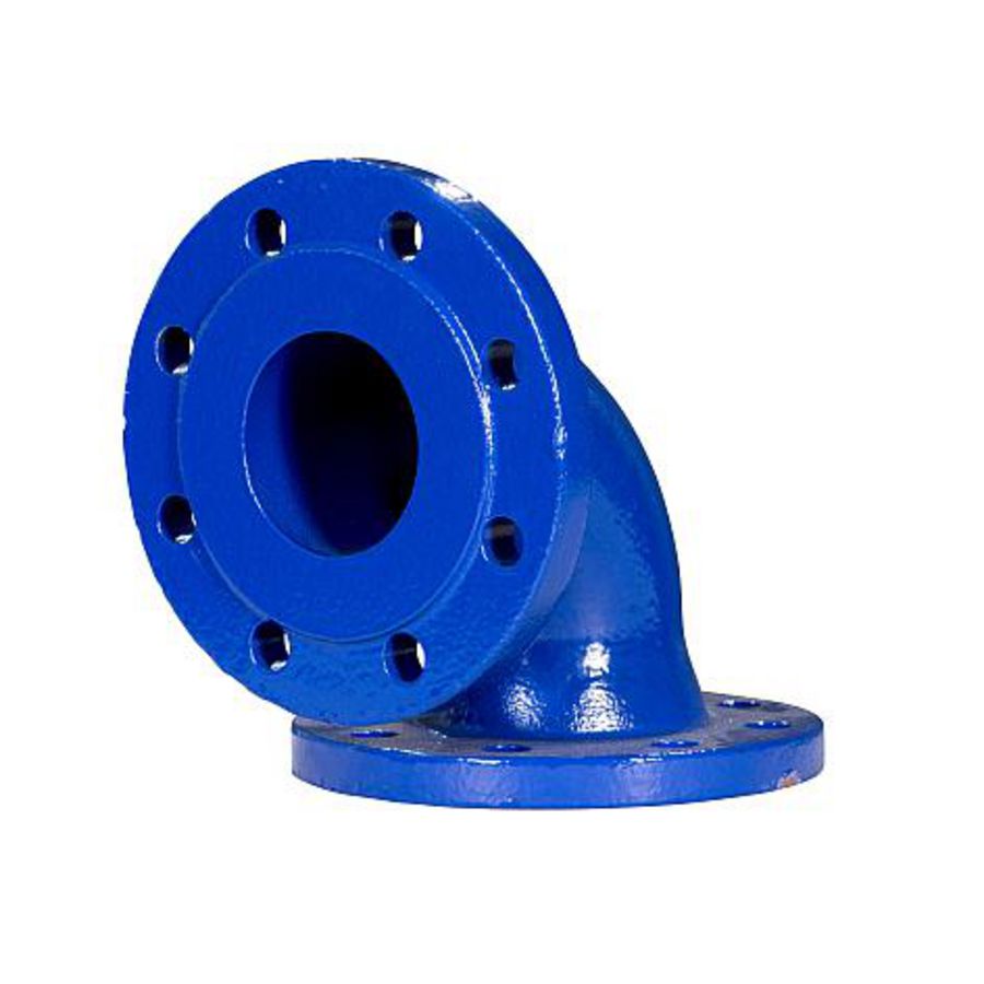 Aansluitbocht DIN 2501 PN16 GG 25 flenzen DN65 65