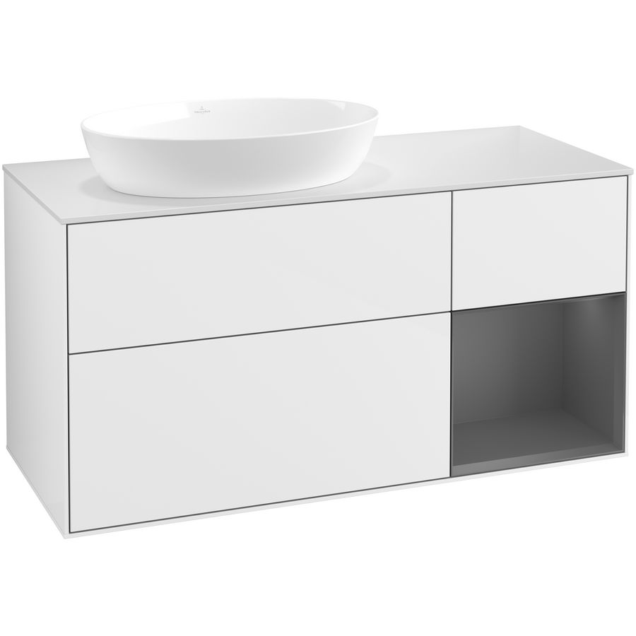 Wastafelonderkast Finion 1200x603x501mm G.White.L GA51GKGF