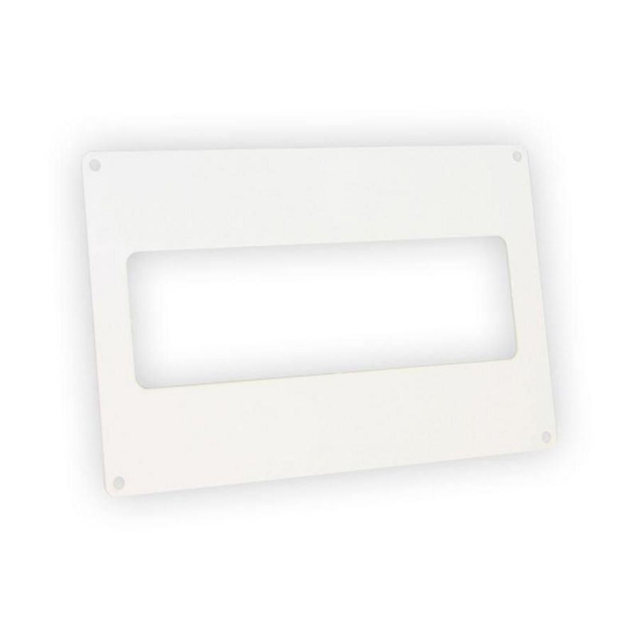 Afdekplaat 204x60mm wit vlak