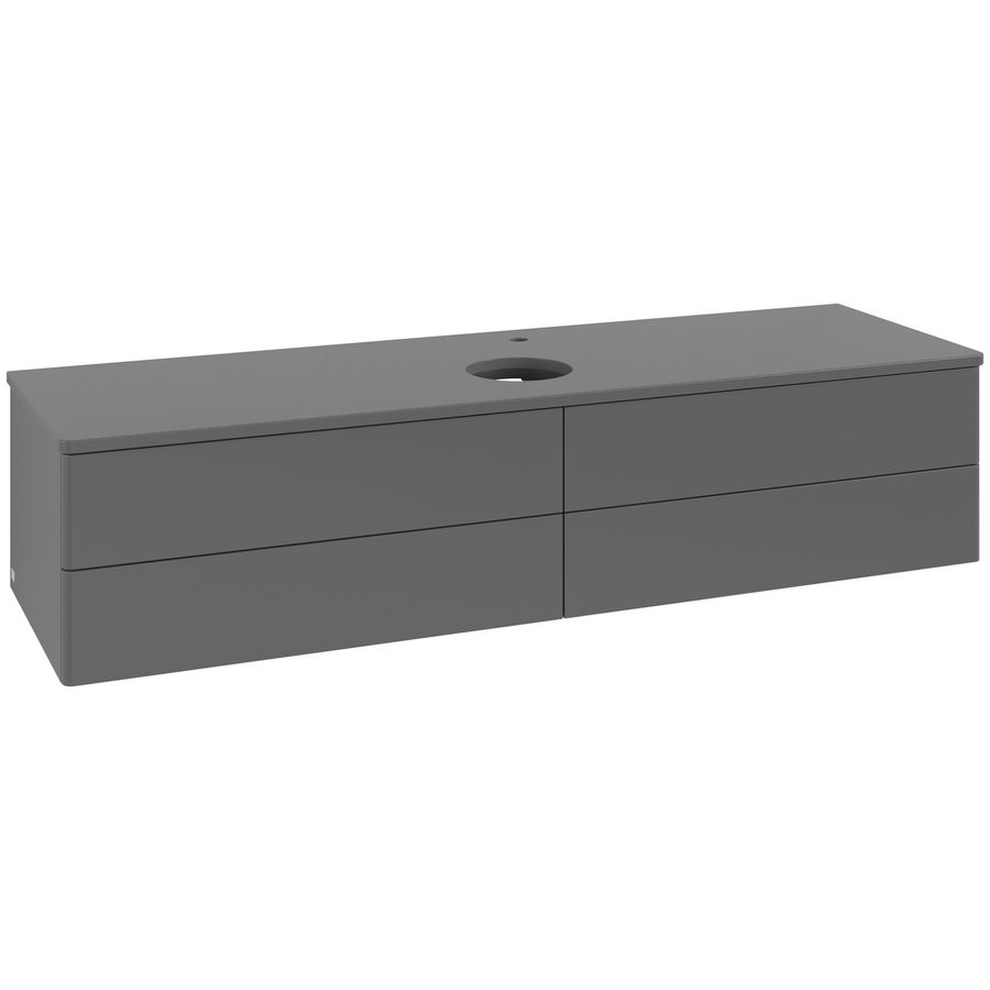 Wastafelonderkast Antao 1600x360x500mm Antr. Matt Lacquer L25050GK