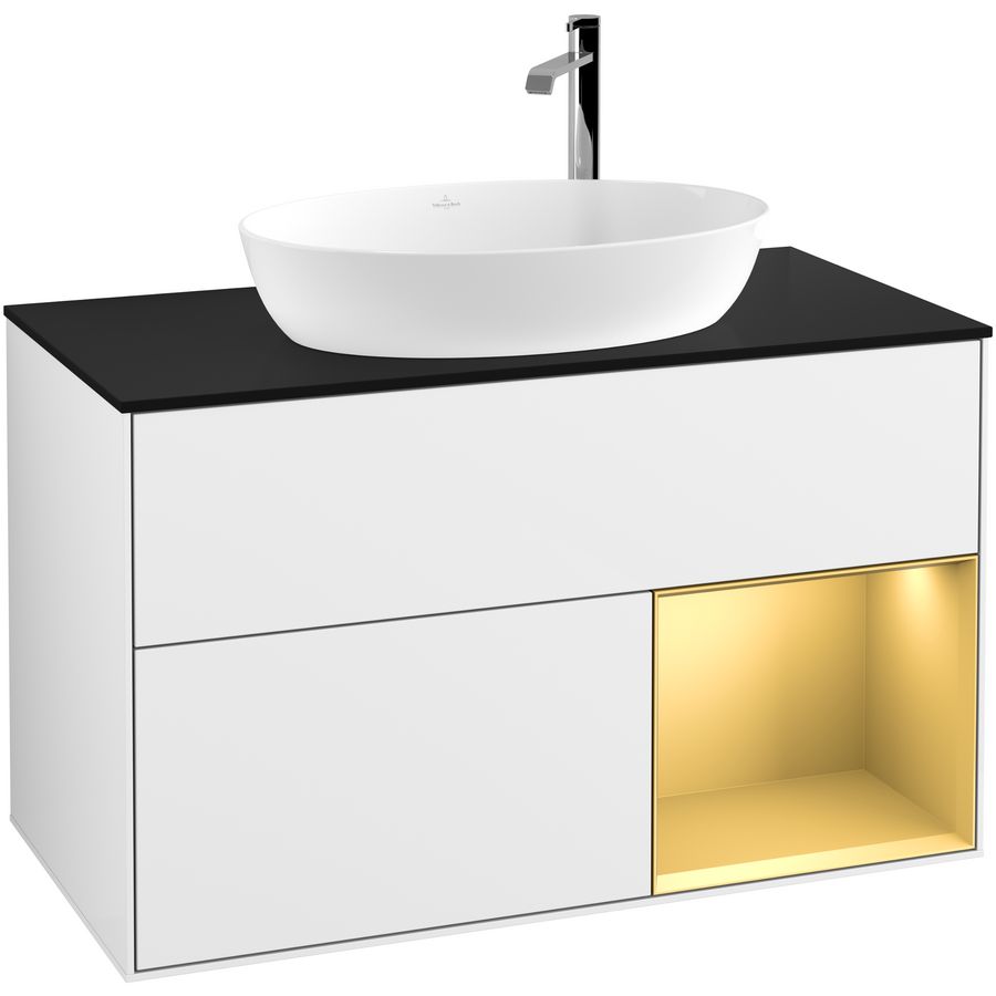 Wastafelonderkast Finion 1000x603x501mm G.White.L F902HFGF
