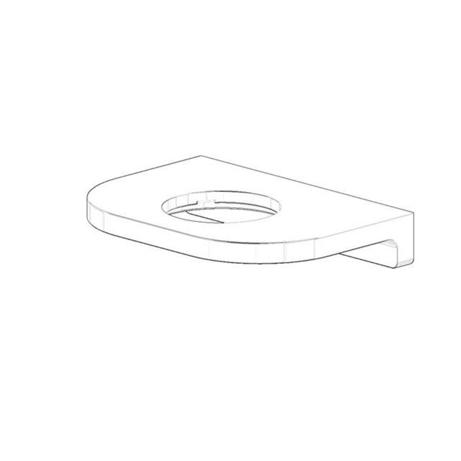 Houder voor zeepschaaltje 142x26x101mm chr