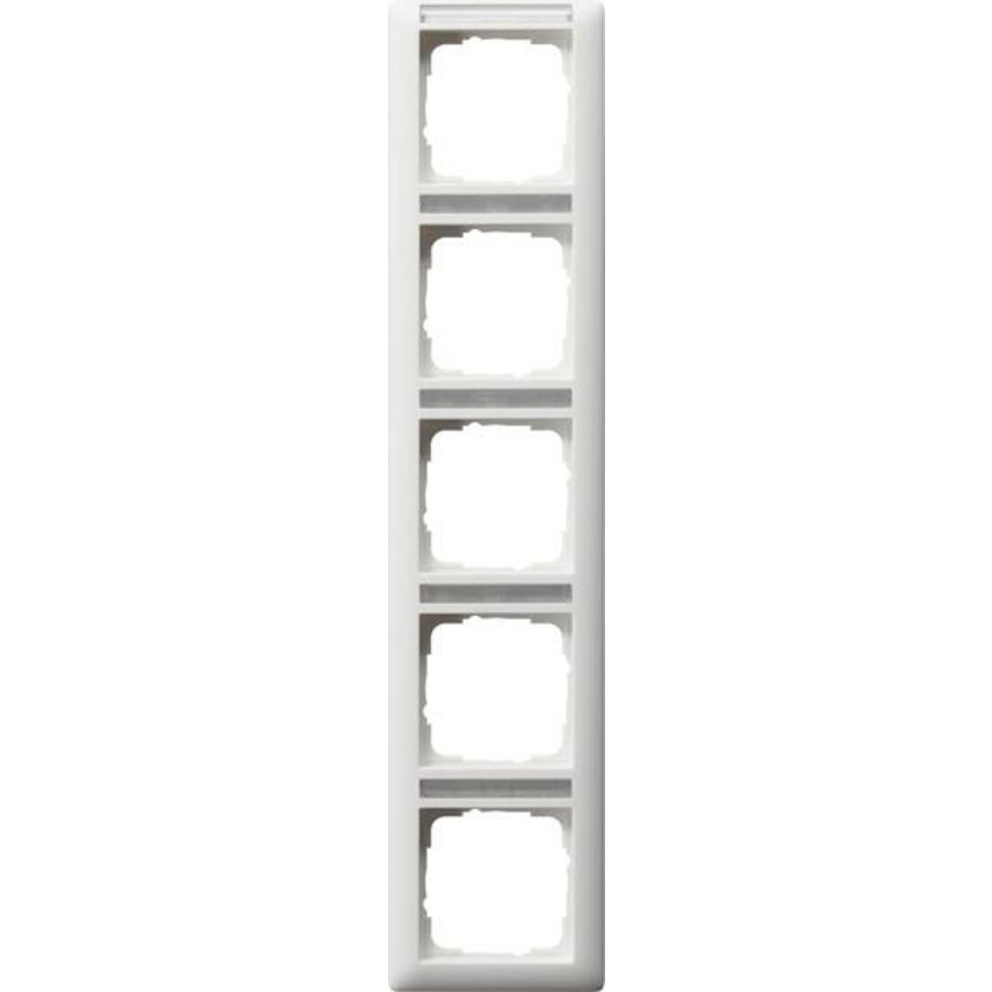 Afdekraam 5-voudig verticaal TK Gira Standard 55 zuiver wit m