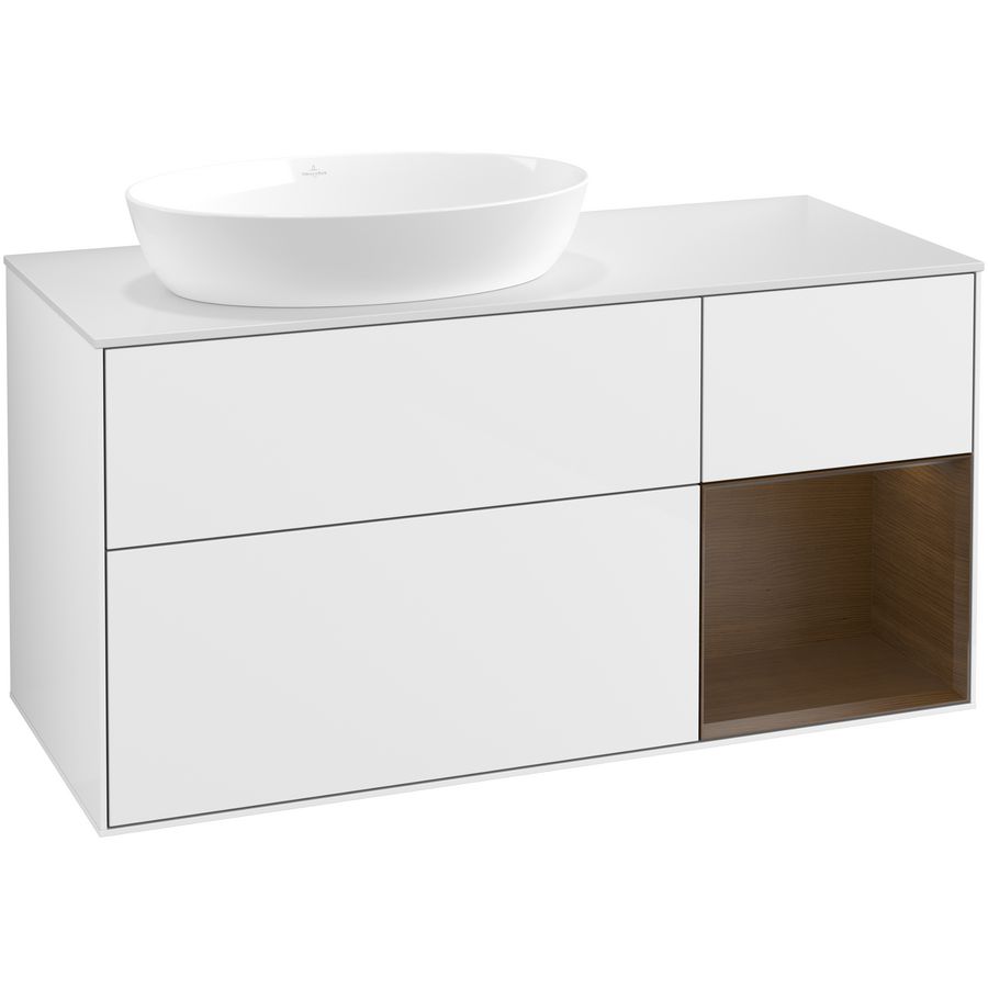 Wastafelonderkast Finion 1200x603x501mm G.White.L GA51GNGF