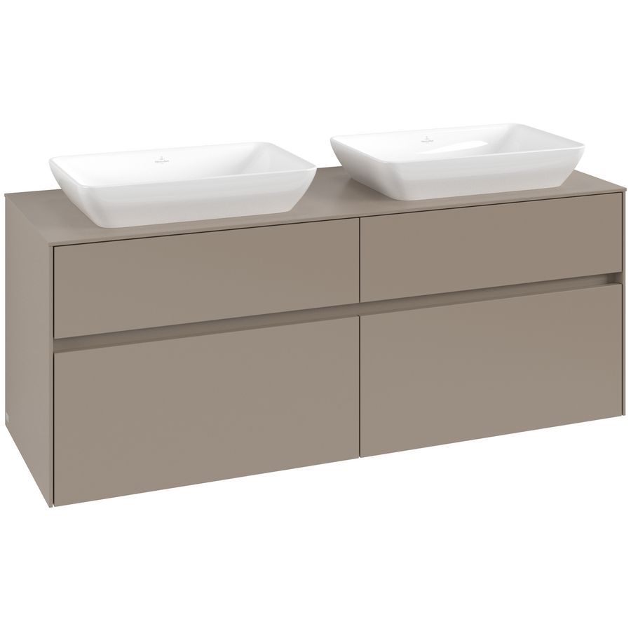 Wastafelonderkast Collaro 1400x548x500mm Taupe C119B0VM