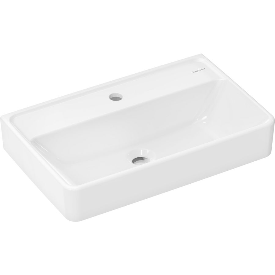 Wastafel compact 600x370mm kraangat zonder overloop SmartClean wit Xanuia Q