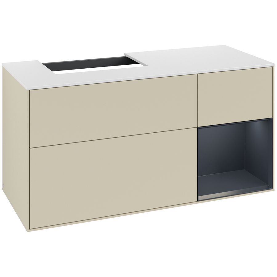 Wastafelonderkast Finion 1200x603x501mm S.Grey Matt Lacquer F151HGHJ