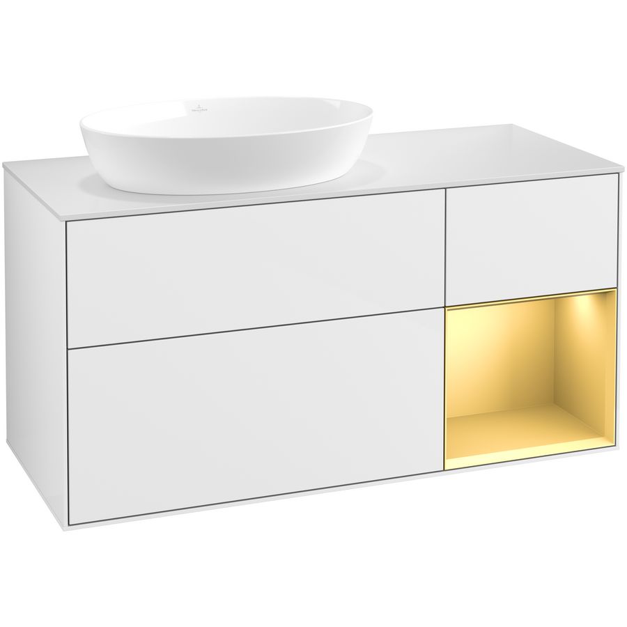Wastafelonderkast Finion 1200x603x501mm G.White.L GA51HFGF