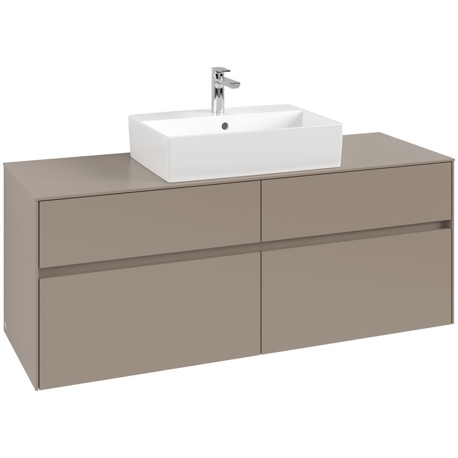 Wastafelonderkast Collaro 1400x548x500mm Taupe C13100VM