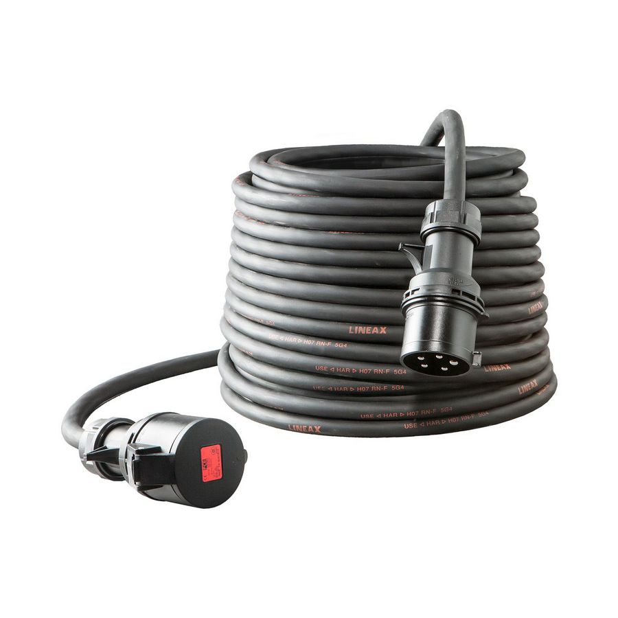 Verlengkabel 10mtr. H07RN-F 5G2,5 CEE 16/5/400 zwart