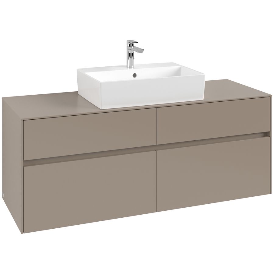 Wastafelonderkast Collaro 1400x548x500mm Taupe C131B0VM