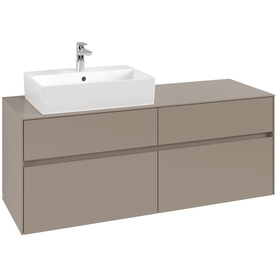 Wastafelonderkast Collaro 1400x548x500mm Taupe C13200VM