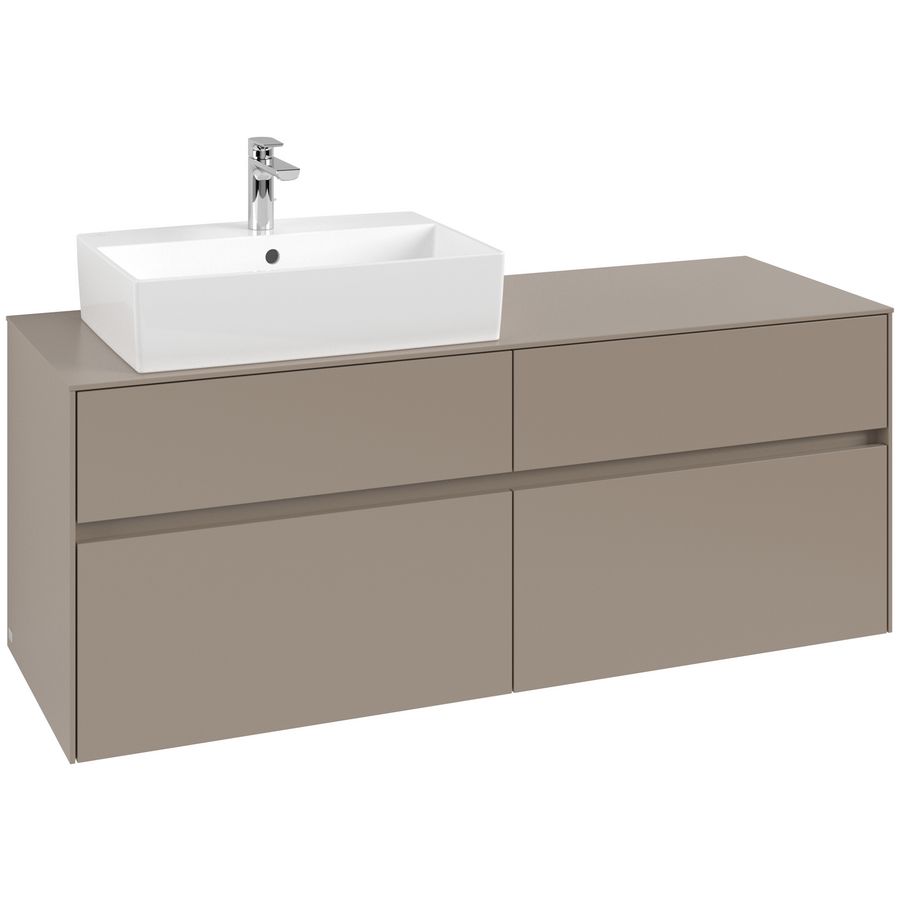 Wastafelonderkast Collaro 1400x548x500mm Taupe C132B0VM