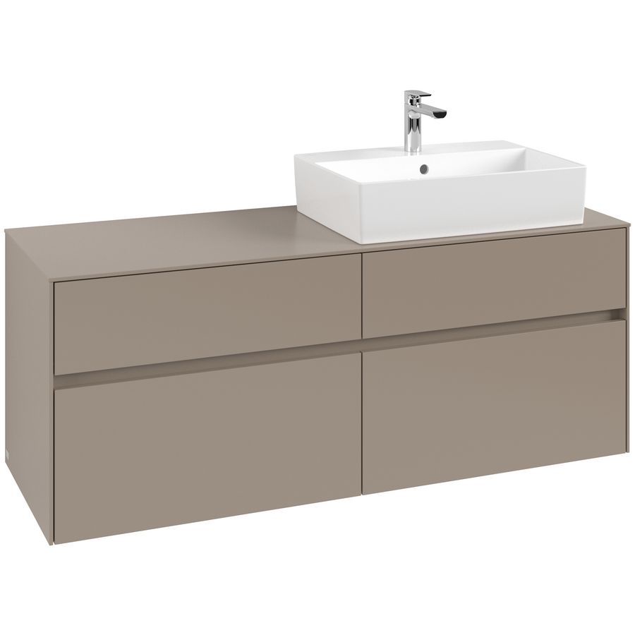 Wastafelonderkast Collaro 1400x548x500mm Taupe C13300VM