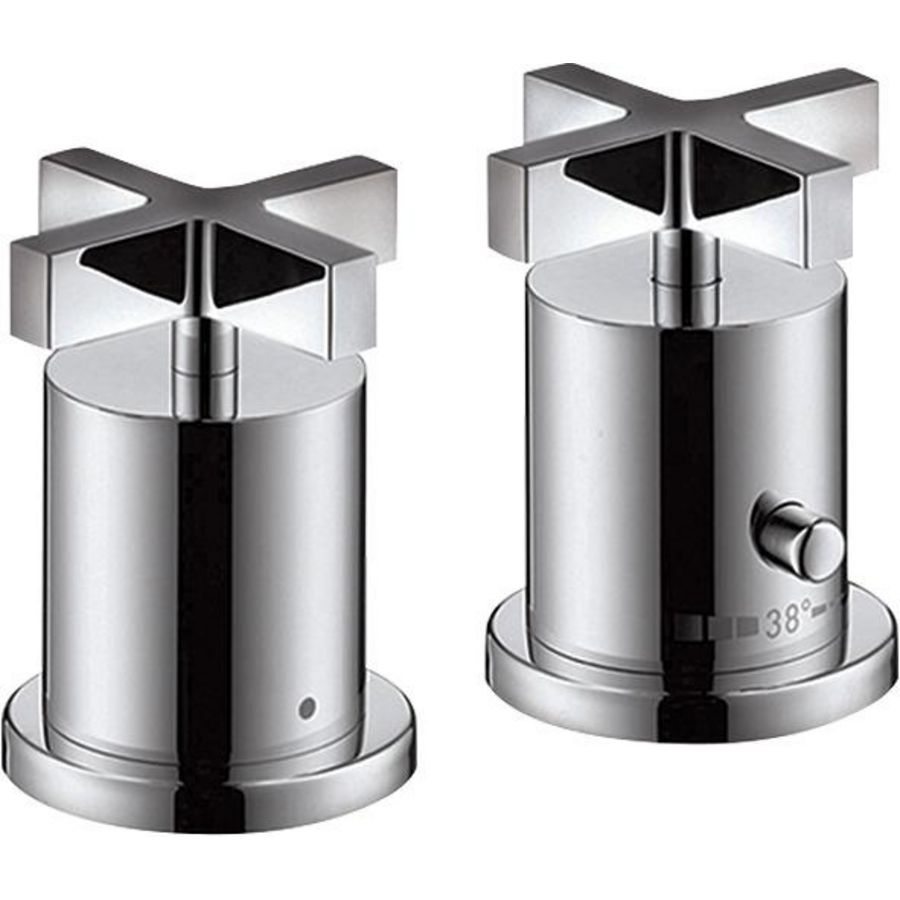 AXOR Citterio 2-hendel badthermostaat afb+kruisgrepen chroom