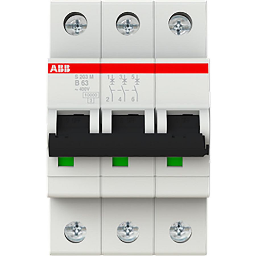 Installatieautomaat 10kA 3-polig B-karakteristiek 63A