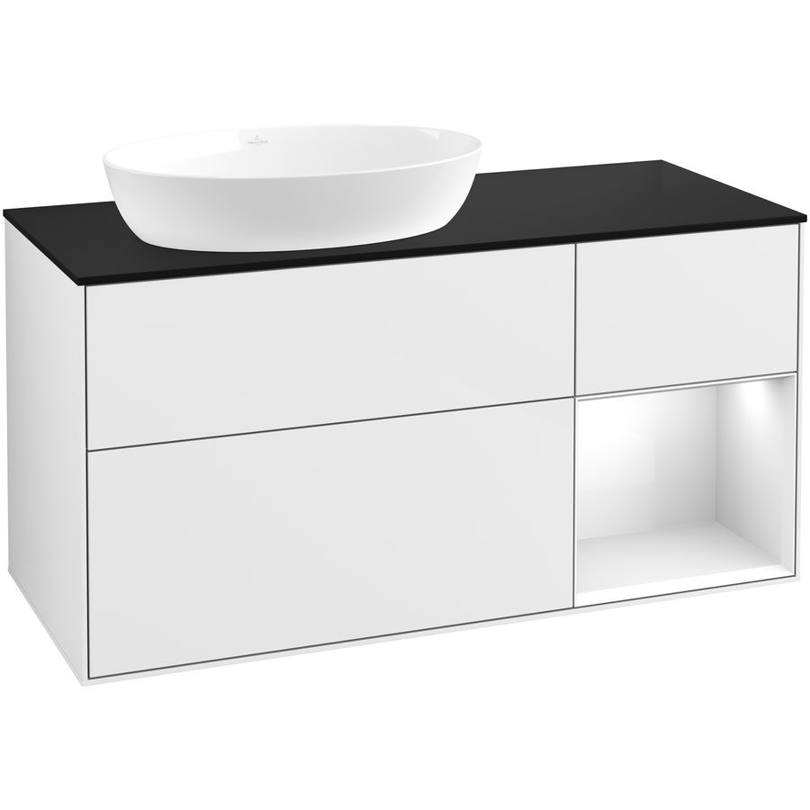 Wastafelonderkast Finion 1200x603x501mm G.White.L GA52GFGF