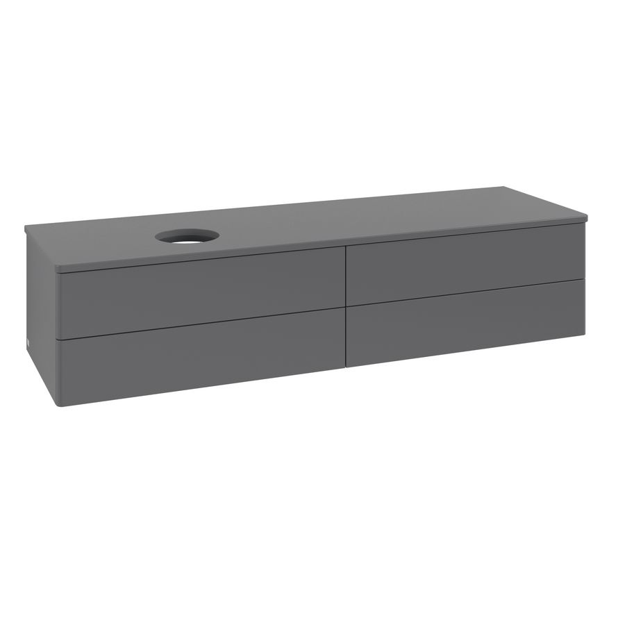 Wastafelonderkast Antao 1600x360x500mm Antr. Matt Lacquer L26010GK
