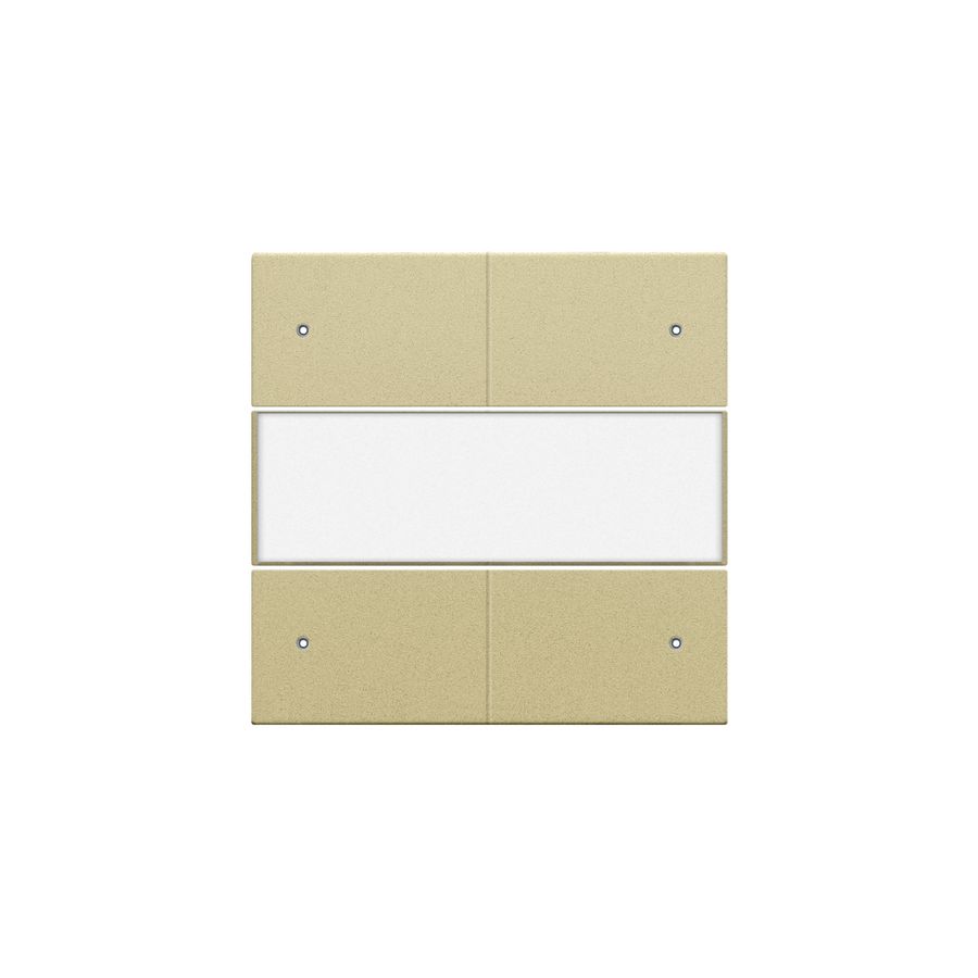 Afwerkingsset 4-voudige pot.vrij knop 24V Led/tekst gold